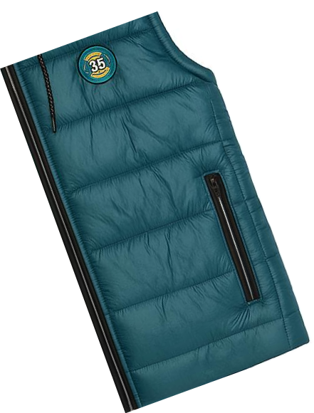 men’s Light Blue hooded puffer Jacket