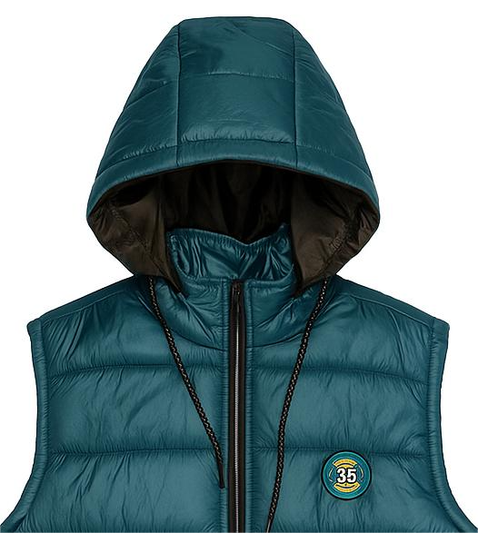 men’s Light Blue hooded puffer Jacket