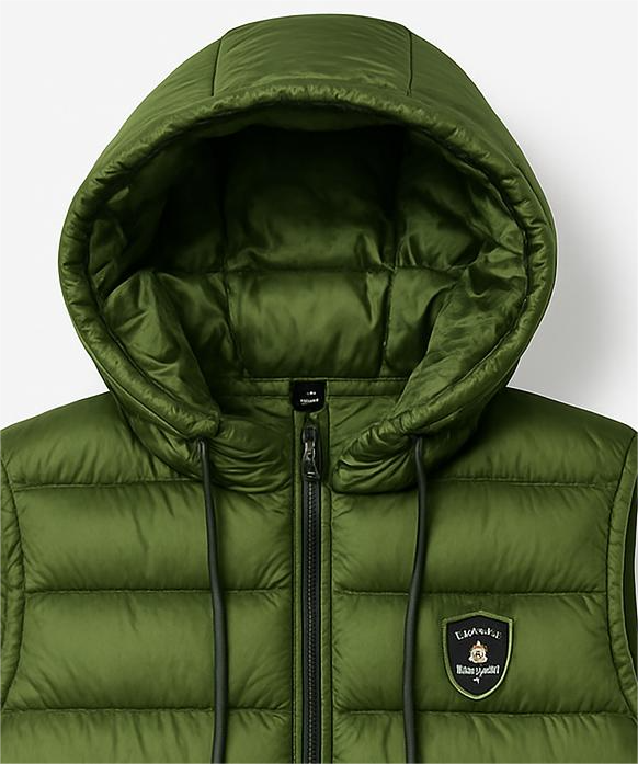 men’s Green hooded puffer Jacket