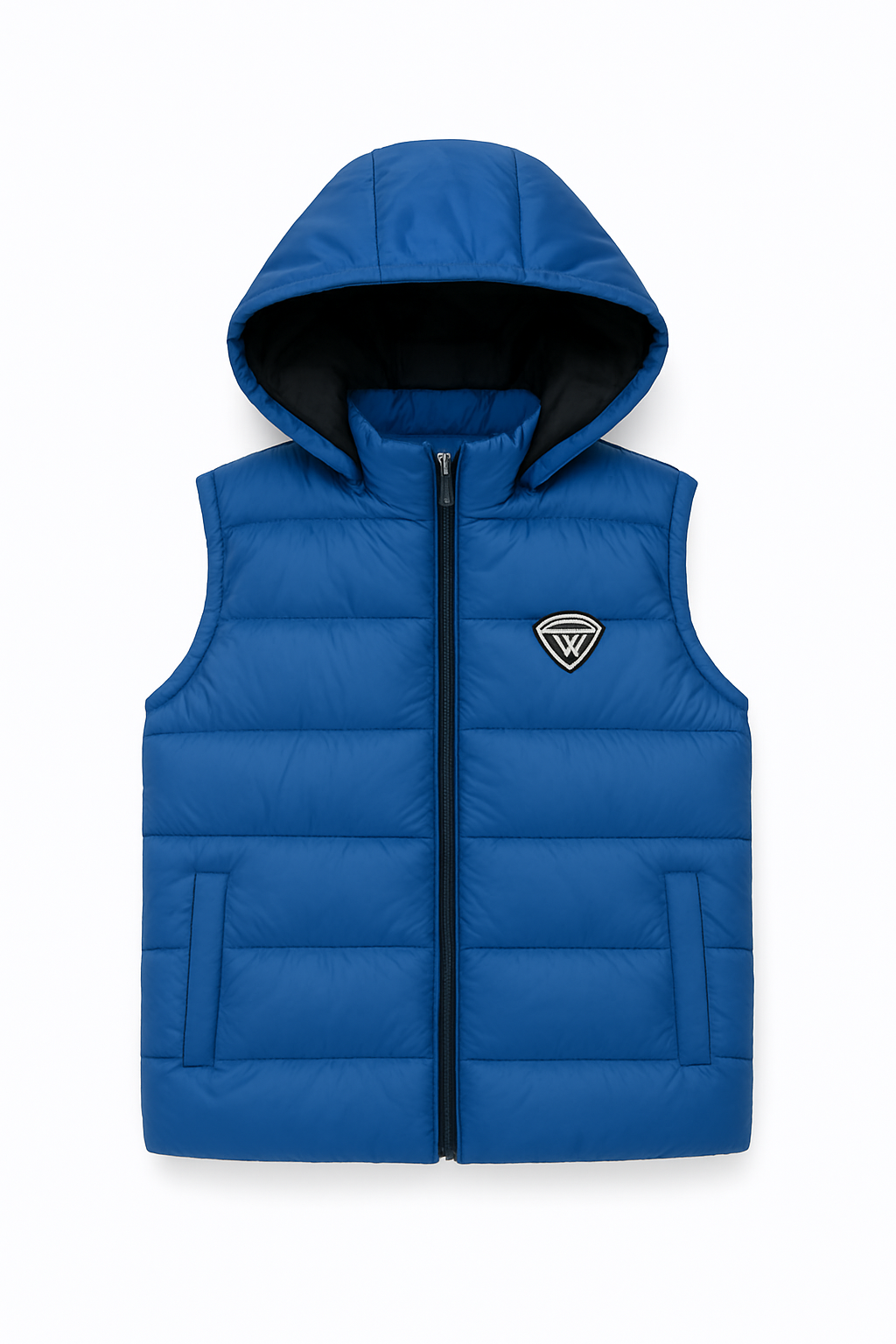 men’s Blue hooded puffer Jacket