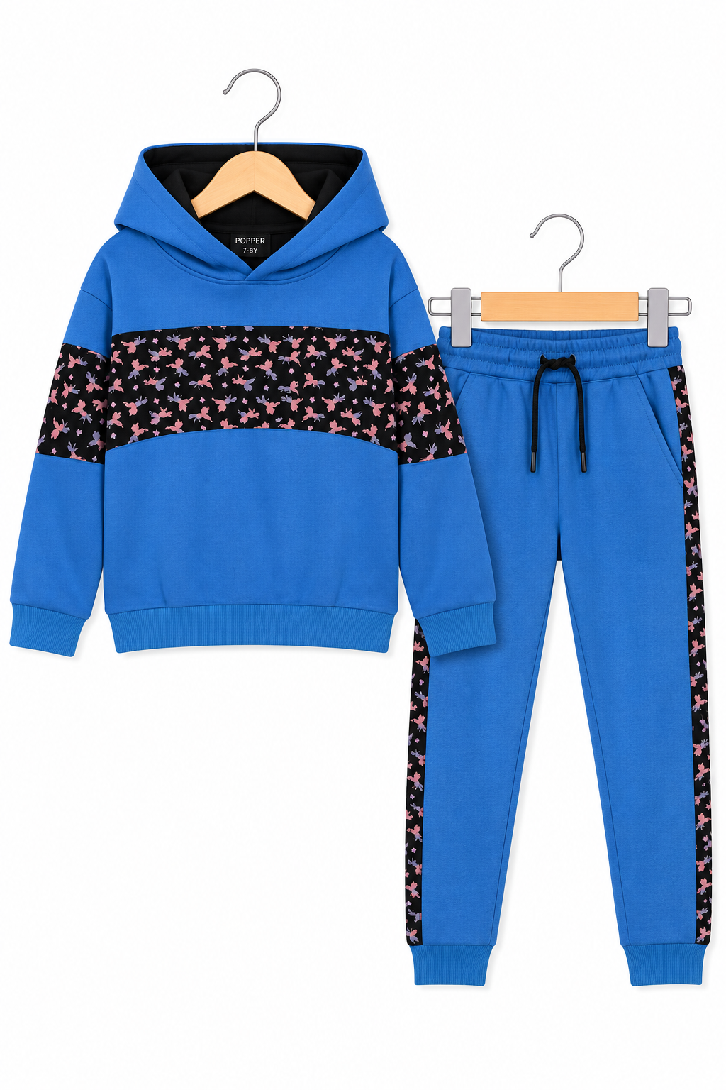 Kids Fleece Blue Hoodie &amp; Jogger Set