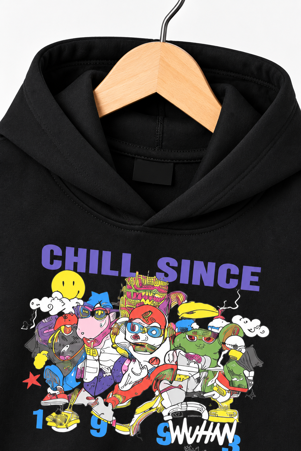 Boys Black Chill Since Graphic Hoodie