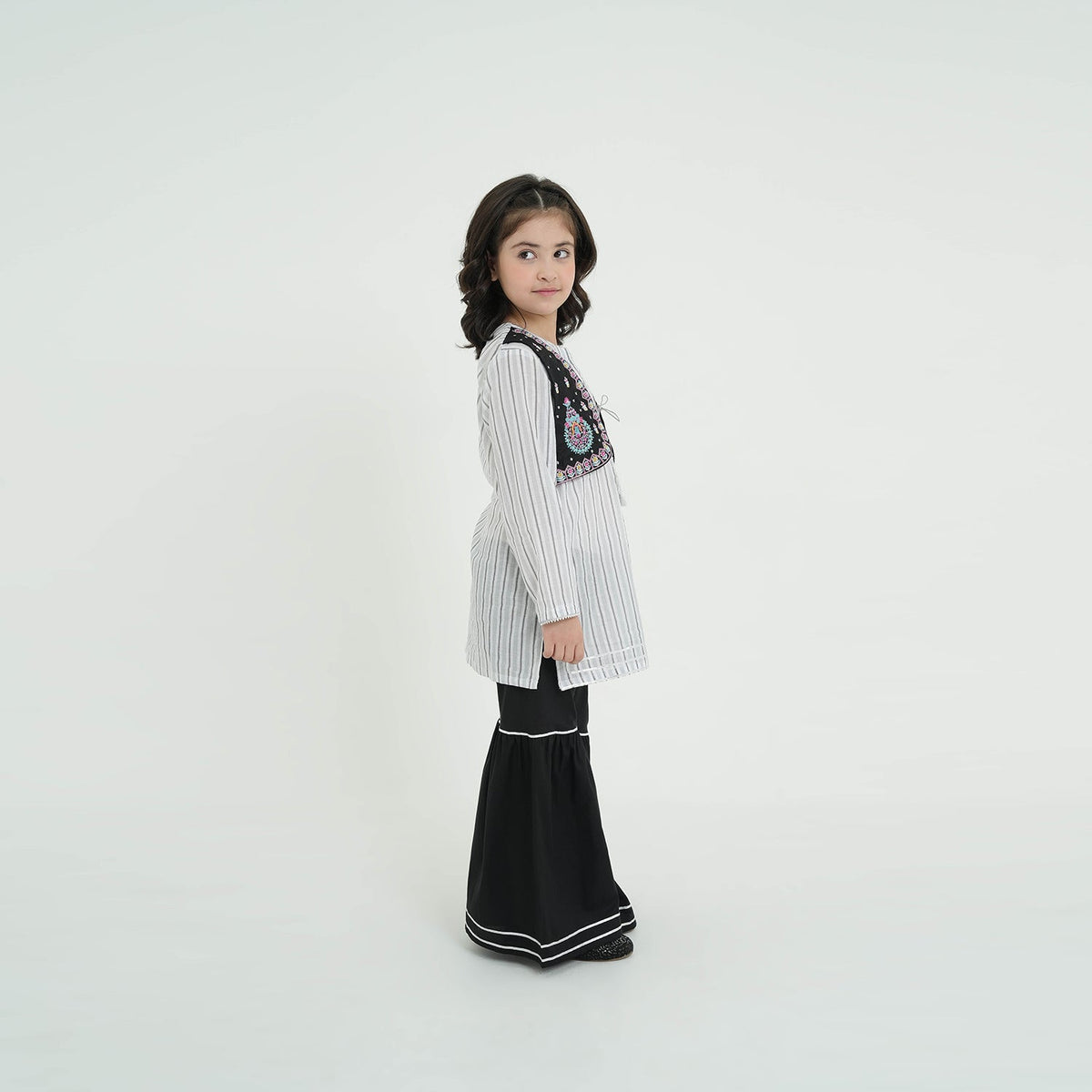 3 Pcs Shirt Koti with Gharara