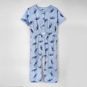 Girls Fashion All Over Printed Soft Cotton Jumpsuit