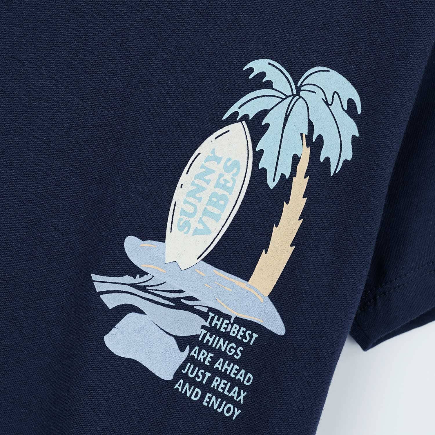 Premium Quality Navy Slogan Printed T-Shirt For Boys (122005)