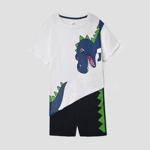 Boys Soft Cotton "Dino" Printed Suit