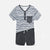 Kids Soft Cotton Stripe Henly Suit