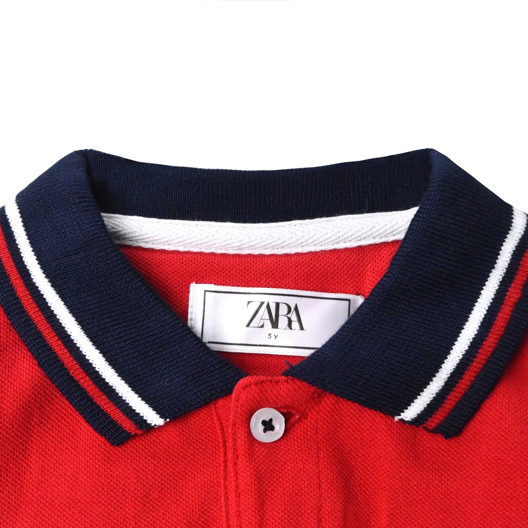 Boy Color Block Printed Pique Polo Shirt