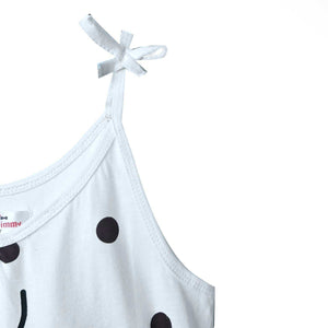 Girls Polka Dot Printed Soft Cotton Frill Suit