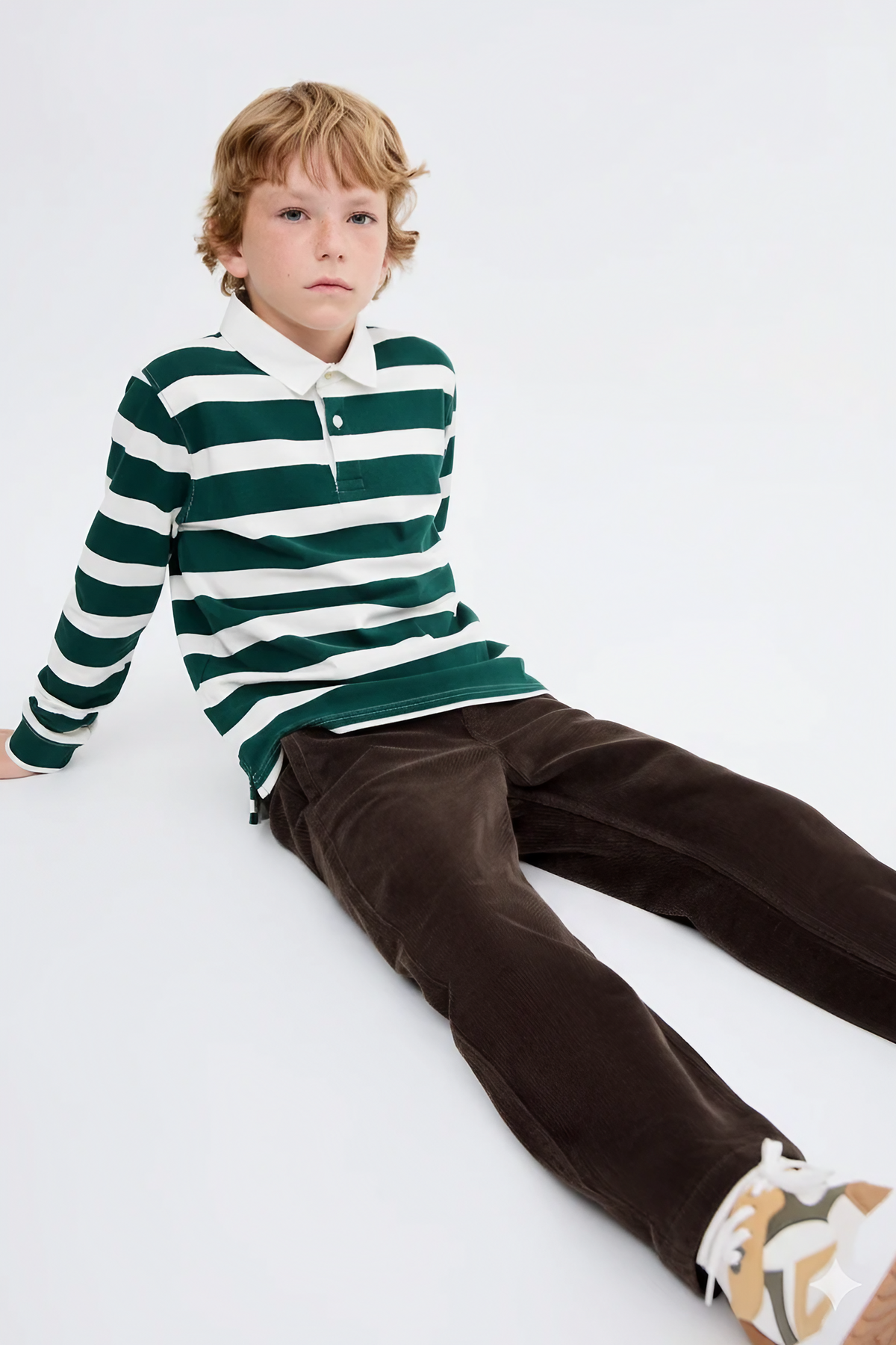Verde Royale Polo – Classic Striped Long Sleeve