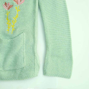 Exclusive Imported Embroided Soft Knit-Sweater With Back Snap Button For Girls (120955)