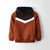 Premium Quality Brown Color Block Fleece Pull-Over Hoodie For Girls (121243)