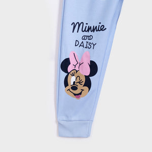 Premium Quality Soft Cotton "Minnie & Daisy" Printed Fleece Sky Suit For Girls