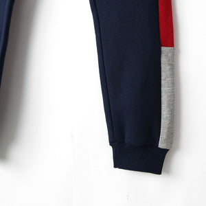 Premium Quality Navy side Stripe Soft Fleece Jogger Trouser For Kids (121893)
