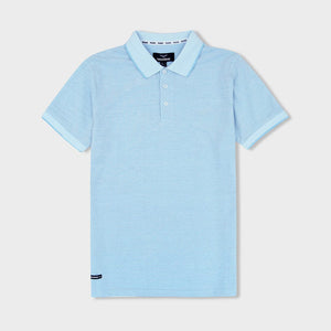 Premium Quality Sky Blue Slim Fit Embroided Pique Polo Shirt For Men (120618)