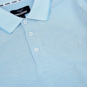 Premium Quality Sky Blue Slim Fit Embroided Pique Polo Shirt For Men (120618)