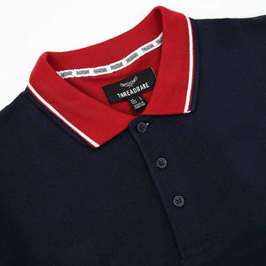 Premium Quality Navy Slim Fit Embroided Pique Polo Shirt For Men (120613)