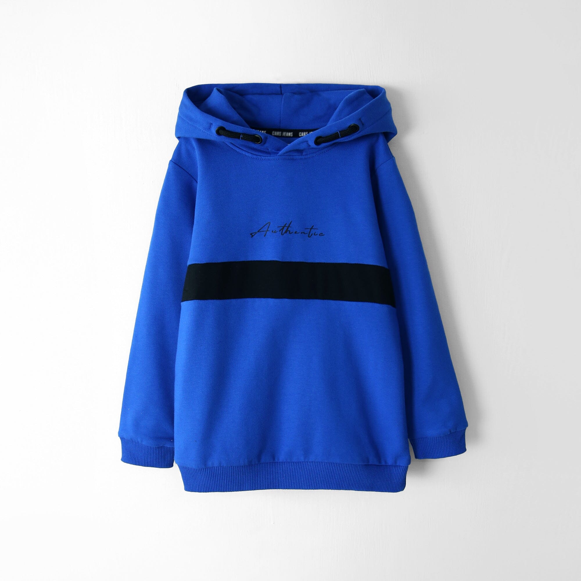 Premium Quality Blue Embroidered Pull Over Soft Fleece Hoodie For Kids (121388)