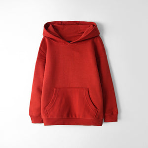 Premium Quality Red Pull Over Soft Fleece Hoodie For Kids (121384)