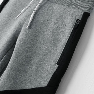 Premium Quality Grey Cut & Sew Slogan Fleece Jogger Trouser For Kids (121416)