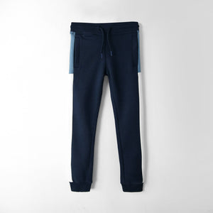 Premium Quality Navy Side Stripe Soft Fleece Jogger Trouser For Kids (121415)