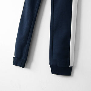 Premium Quality Navy Side Stripe Soft Fleece Jogger Trouser For Kids (121415)