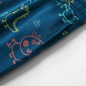 Premium Quality All-Over "Dino" Print Fleece Jogger Trouser For Kids (121418)