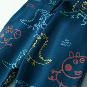 Premium Quality All-Over "Dino" Print Fleece Jogger Trouser For Kids (121418)