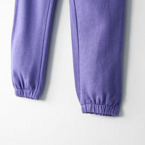 Premium Quality Purple Embroided Soft Fleece Jogger Trouser For Girls (121440)