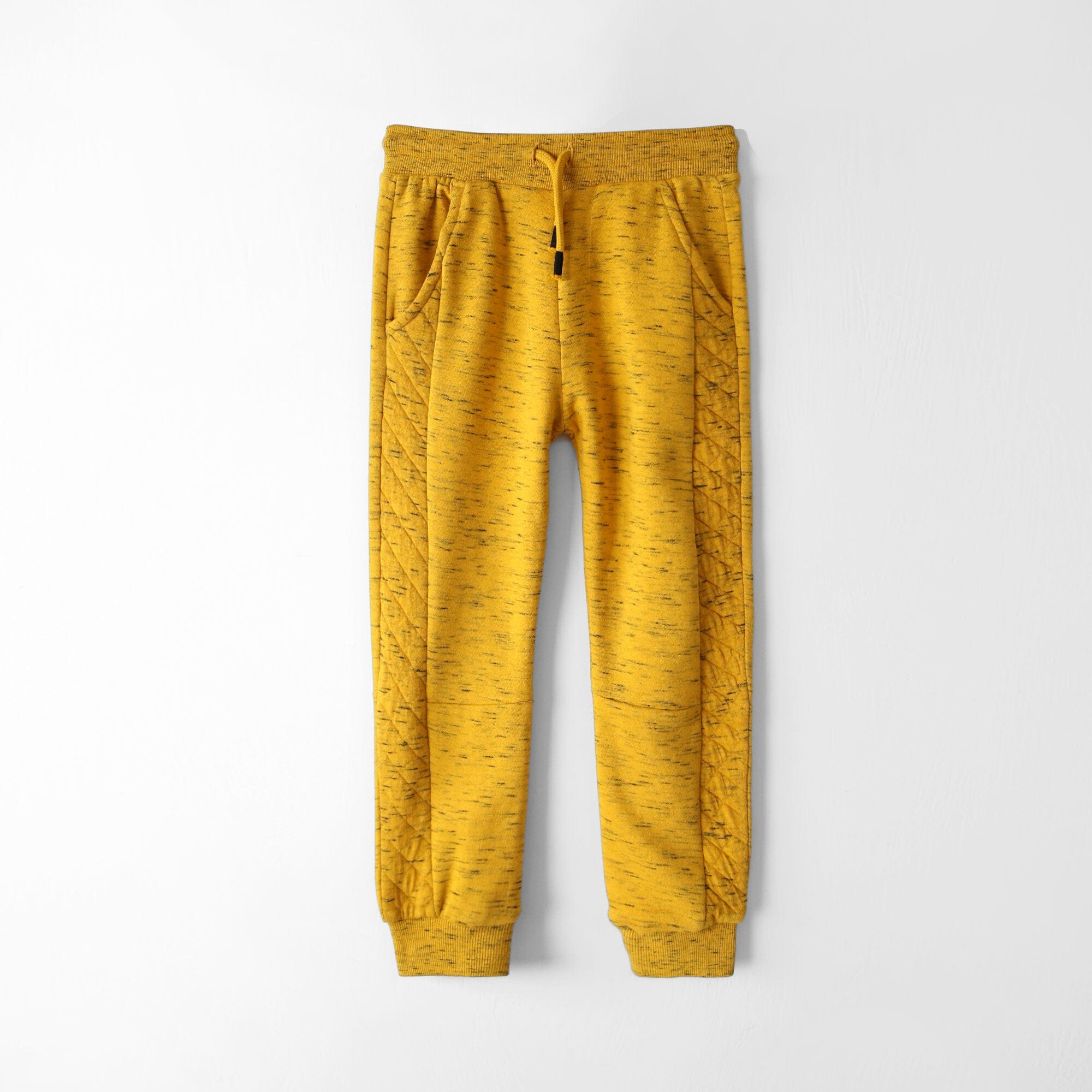 Premium Quality Mustard Side Quilting Fleece Jogger Trouser For Kids (121438)