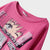 Premium Quality Pink Graphic Fleece Sweatshirt For Girls (121466)