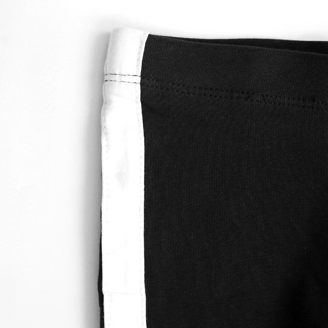 Imported Premium Quality Black Side Stripe Soft Cotton Legging For Girls (120758)