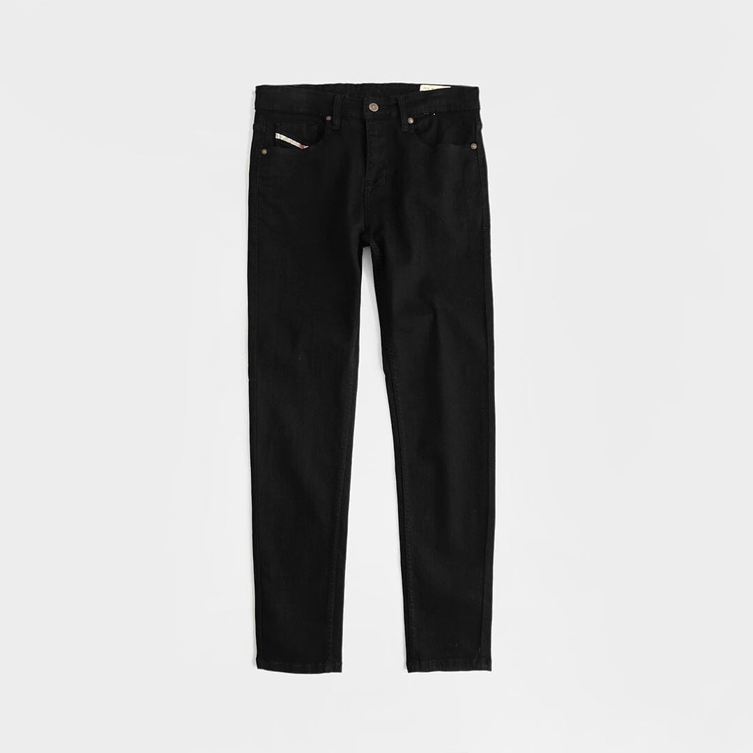 Imported Premium Quality Black "Slim Fit" Stretch Jeans For Men (121703)