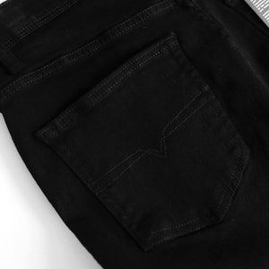Imported Premium Quality Black "Slim Fit" Stretch Jeans For Men (120847)