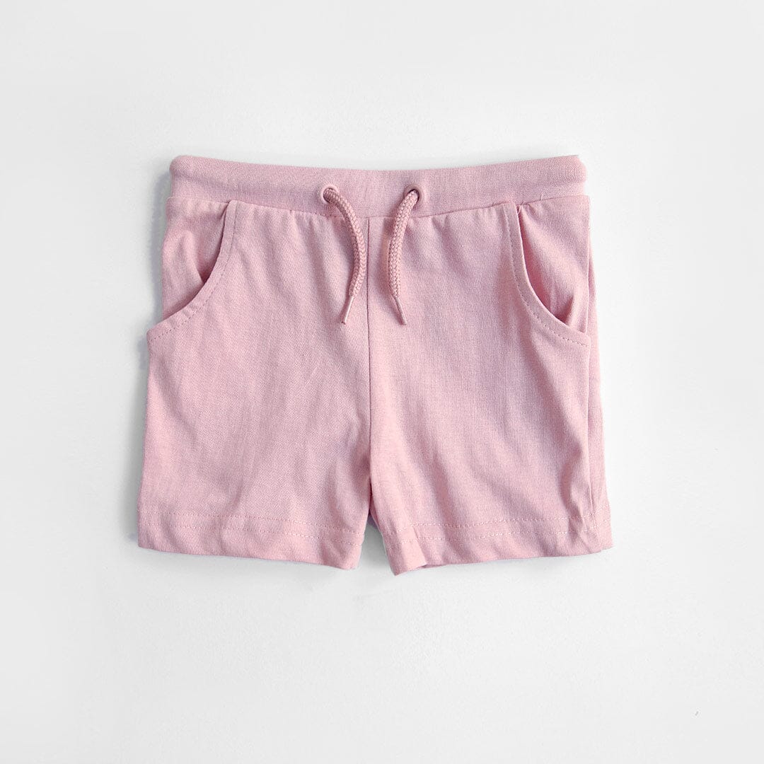 Imported Premium Quality Pink Organic Cotton Jersey Short For Girls (120872)