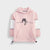 Premium Quality Pink Printed Fleece TrackSuit For Girls