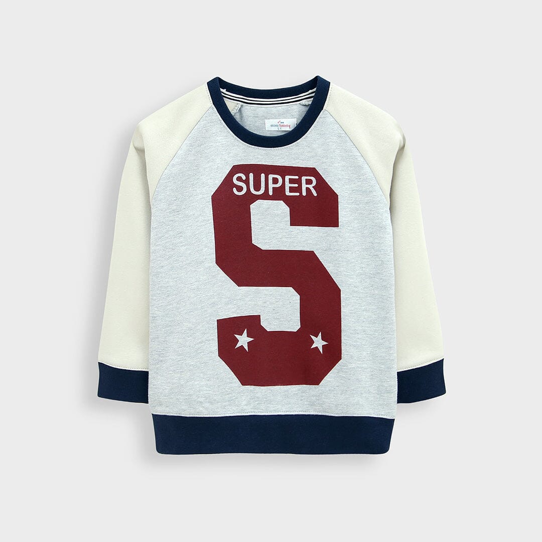 Premium Quality ''Super'' Graphic Sweatshirt For Kids (120896)