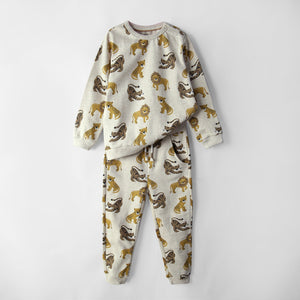 Premium Quality All-Over Printed Brushed Fleece Track Suit For Kids (121564)