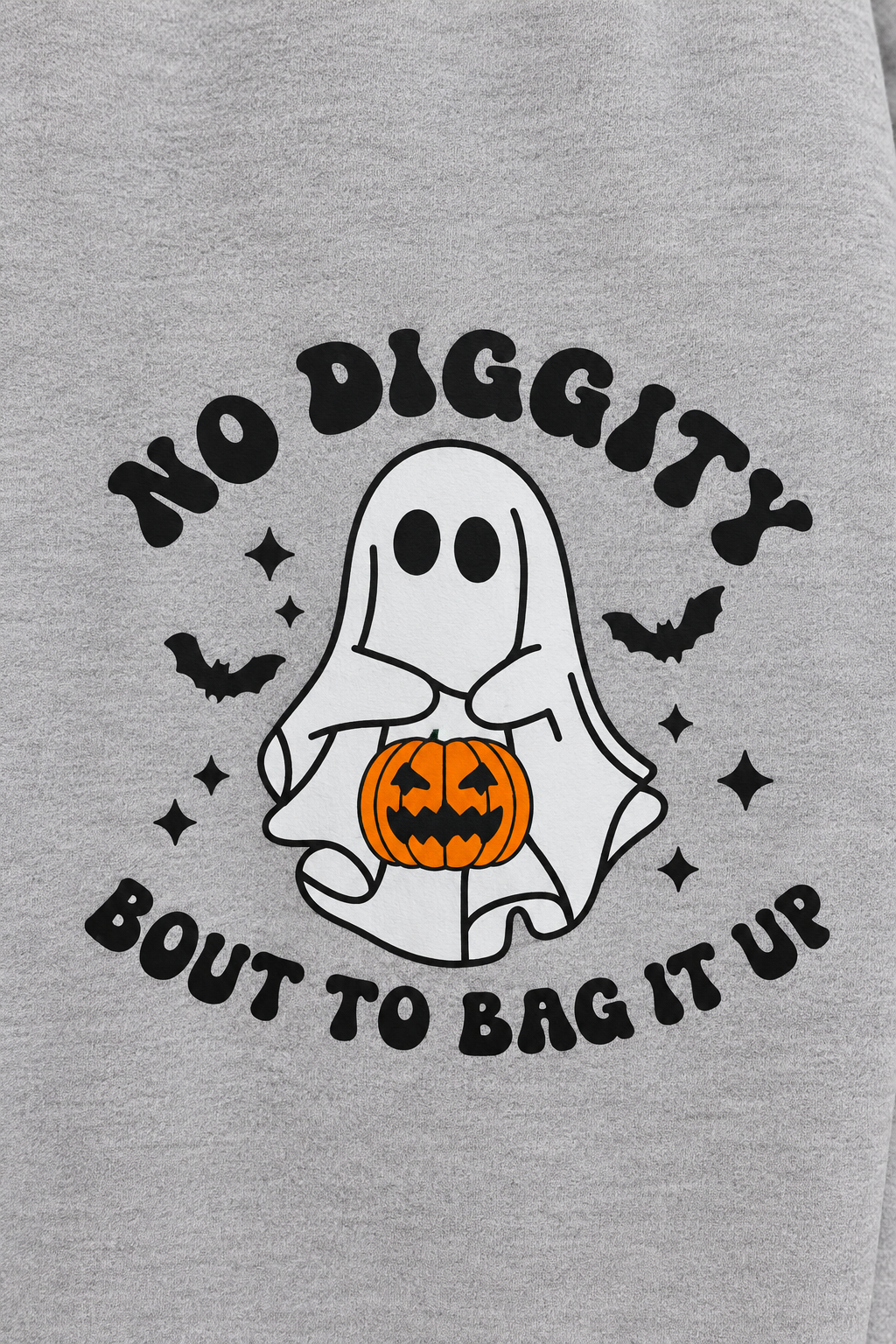 Kids’ Grey Halloween Ghost Hoodie & Jogger Tracksuit Set