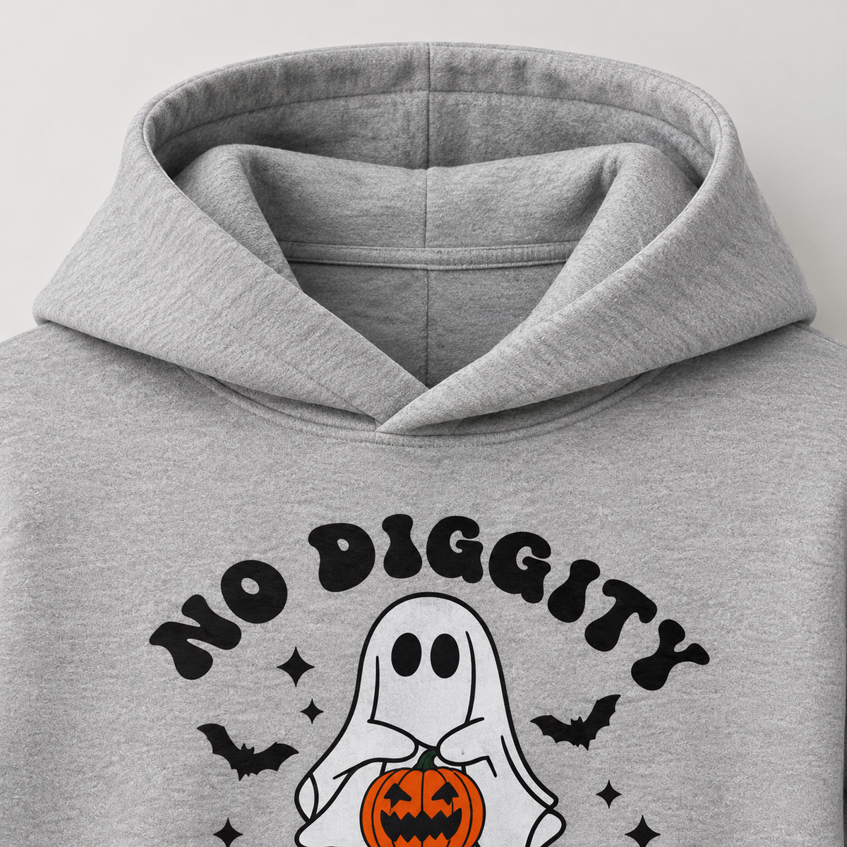 Kids’ Grey Halloween Ghost Hoodie & Jogger Tracksuit Set