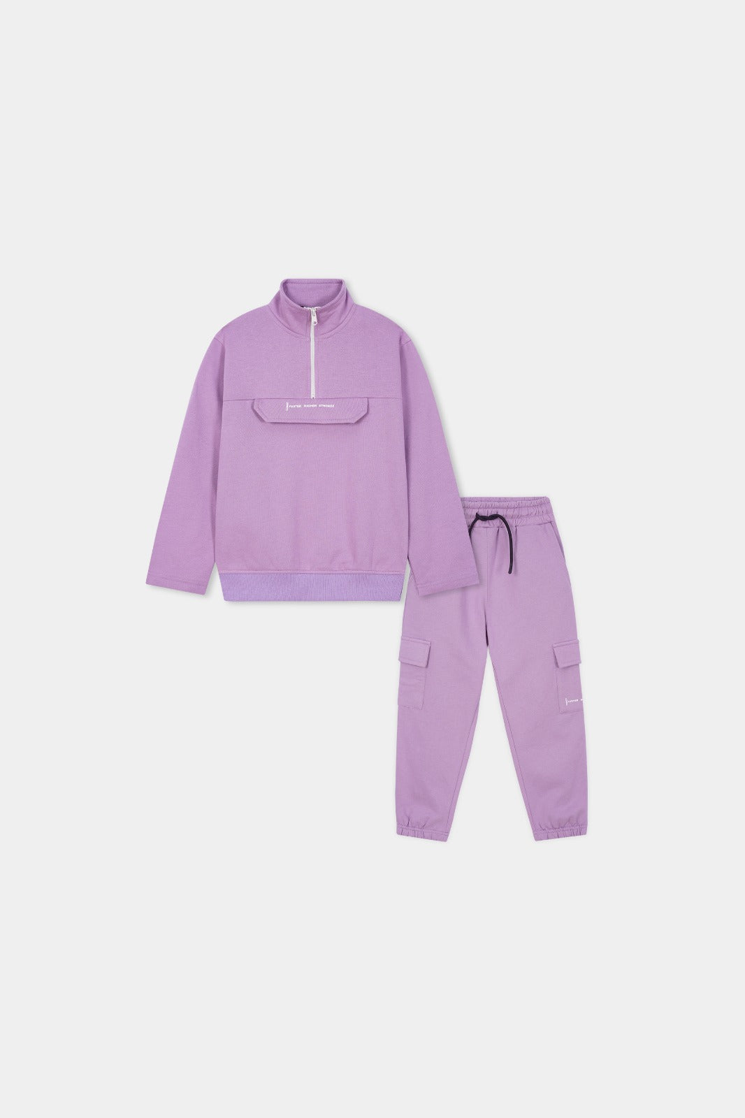 Boys Cozy Lilac Tracksuit Set: Stylish Comfort for Everyday Wear