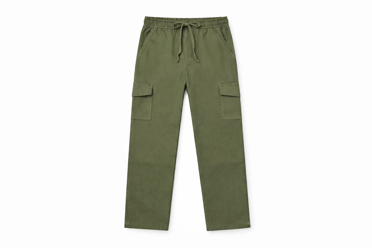 Kids Olive Green Cargo Trouser