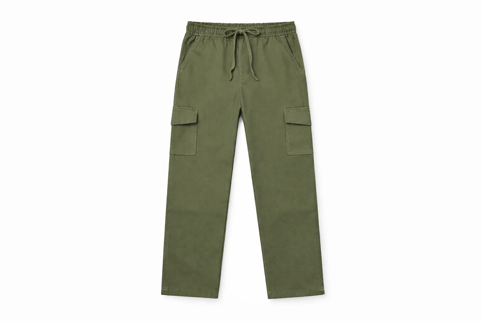 Kids Olive Green Cargo Trouser