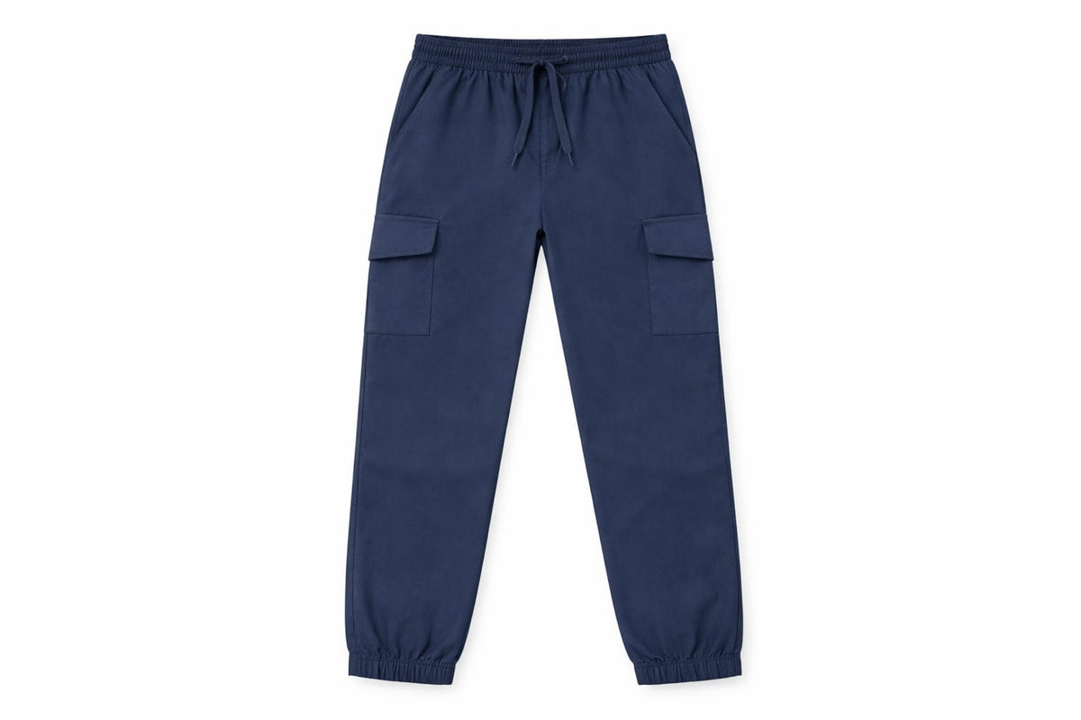 Kids Navy Blue Cargo Jogger Trouser