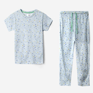 Girls All Over Graphic Jersey Pajama Set