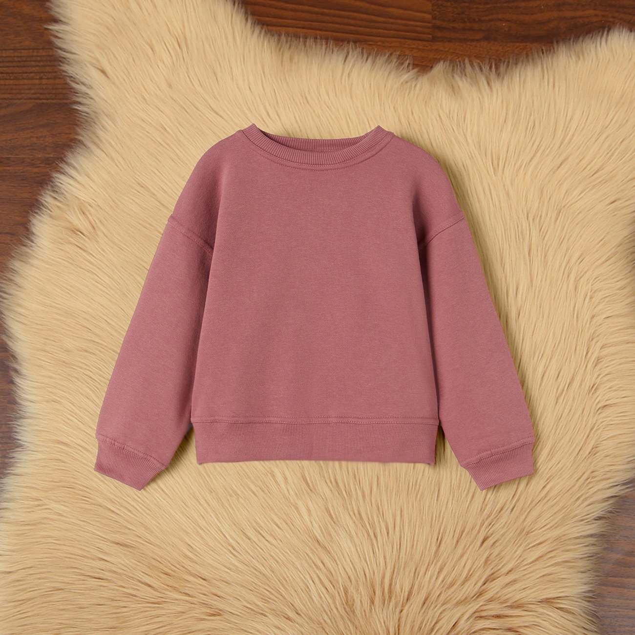 Premium Quality Pink Over-Sized Soft Fleece Sweat Shirt For Girls (20832)
