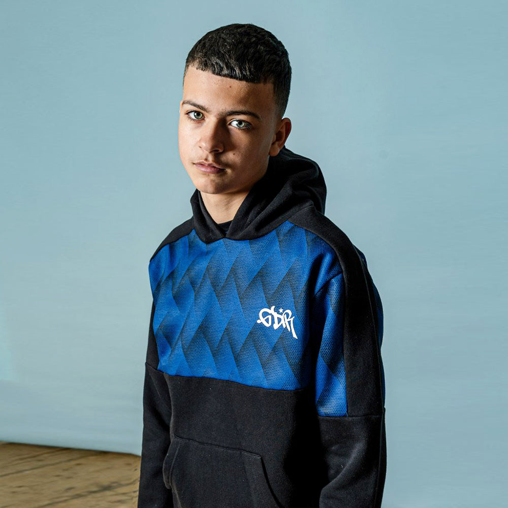 Exclusive Boys Blue Abstract Print Pull-Over Hoodie (21819)