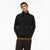 Premium Quality Black Mock Neck Half Zipper Fleece Sweatshirt For Men (120262)