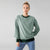 Women Green And White Striped Premium Quality Sweatshirt (21007)
