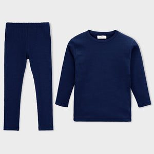 Premium Quality Dark Blue 2-Piece Winter Inner Suit For Kids (000042)